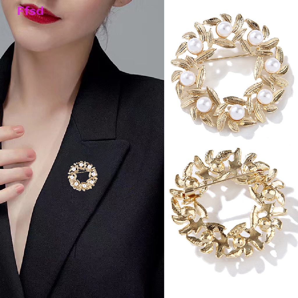 Ghim Cài Áo Đính Ngọc Trai Nhân Tạo Thời Trang Dành Cho Nữ