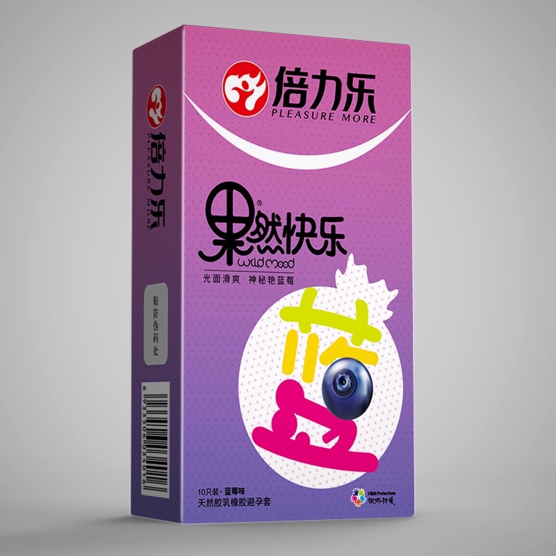 Bao cao su HBM hương việt quất, siêu mỏng, nhiều gel, gốc nước - hộp 10 bcs