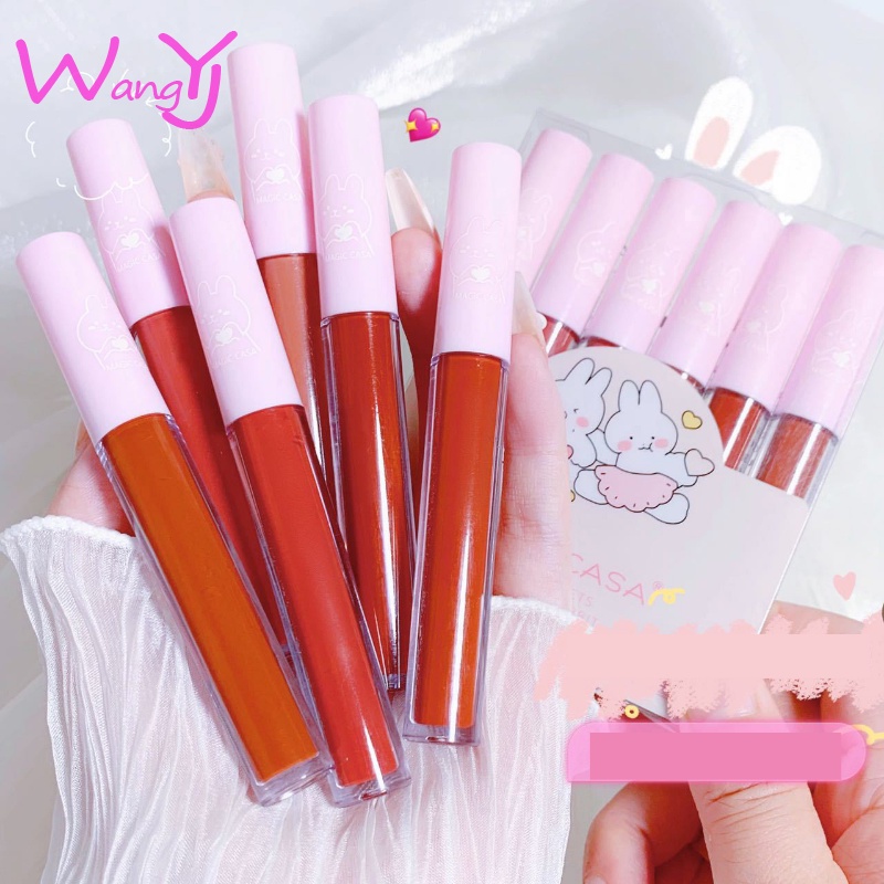 Set 6 Son Môi Dạng Lỏng MAGIC CASA Chống Thấm / Chống Dính Cốc Khi Ăn Uống