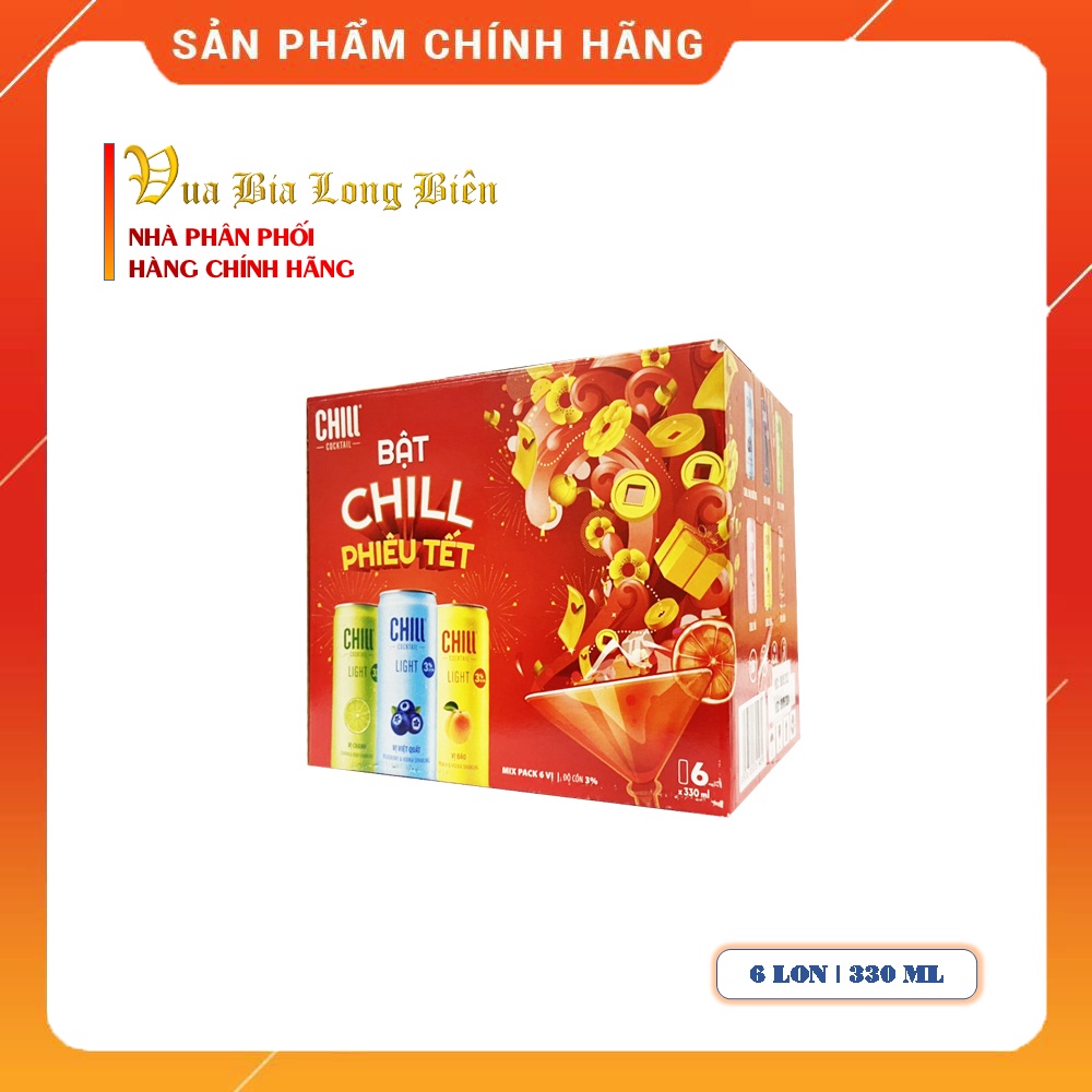 CHILL COCKTAIL Lon PACK 6 LON - Chuẩn vị Bar