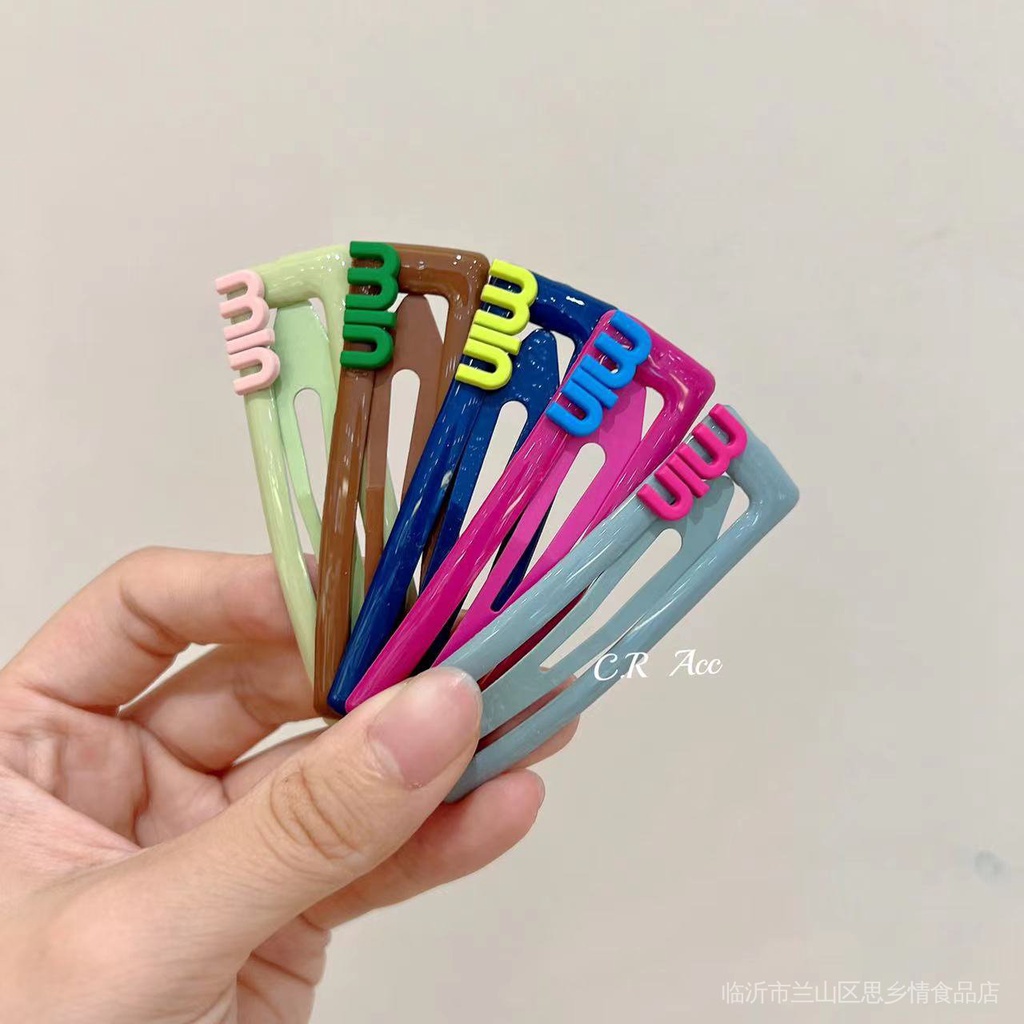 Kẹp Tóc Mái Ngang In Chữ Đơn Giản Thời Trang Cho Nữ