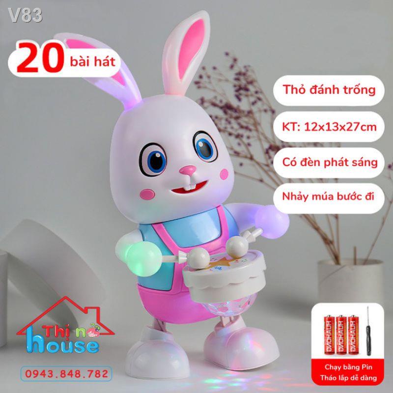 TQ Đồ Chơi Cho Bé Thỏ Đánh Trống Và Nhảy Mùa Còn Có Đèn Nhấp Nháy Và Phát Ra Tiếng Nhạc Mỗi Khi Bật Lên
