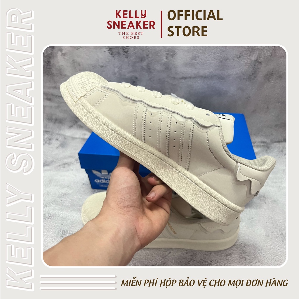 Giày Thể Thao SuperStar Sò Trắng Kem - Bản Tiêu Chuẩn