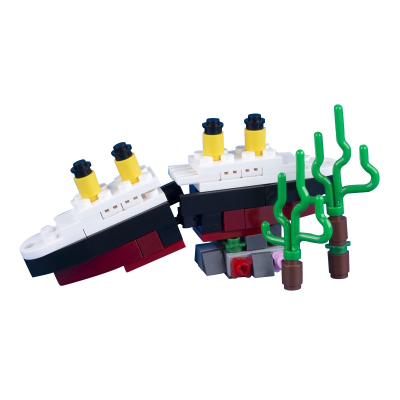 Moc Mô Hình Tàu titanic mini Lắp Ráp Cho Bé