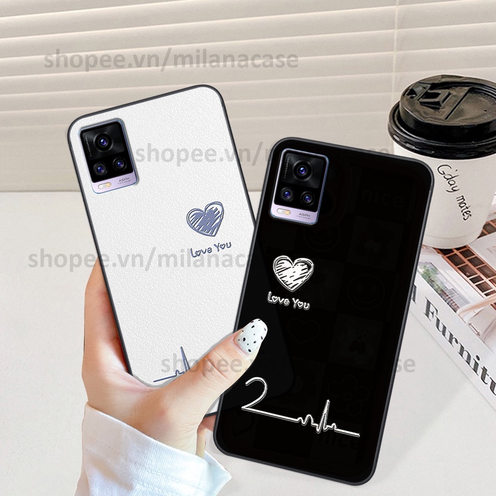 Ốp Vivo V20 in hình caro trái tim siêu đẹp, siêu nét đầy phong cách cá tính