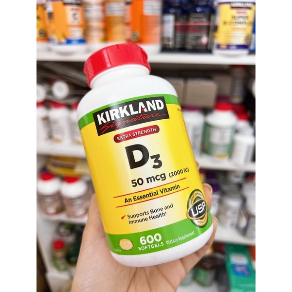 Viên uống Vitamin D3 Kirkland 600 viên của Mỹ