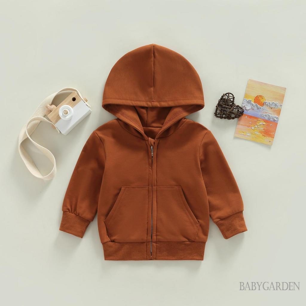 Áo Khoác Tay Dài Có Khóa Kéo Màu Sắc Thời Trang Mùa Thu Cho Bé Trai 1-5 Tuổi