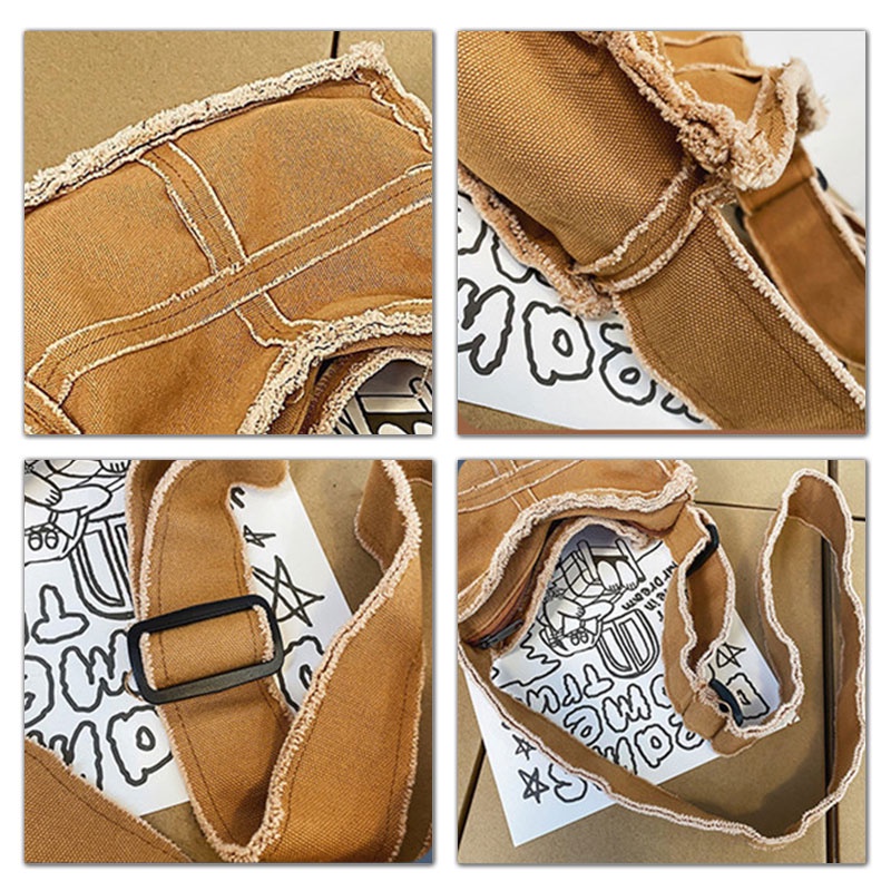 Túi Đeo Chéo Vải Canvas Phong Cách Nhật Bản Thời Trang Mới 2022