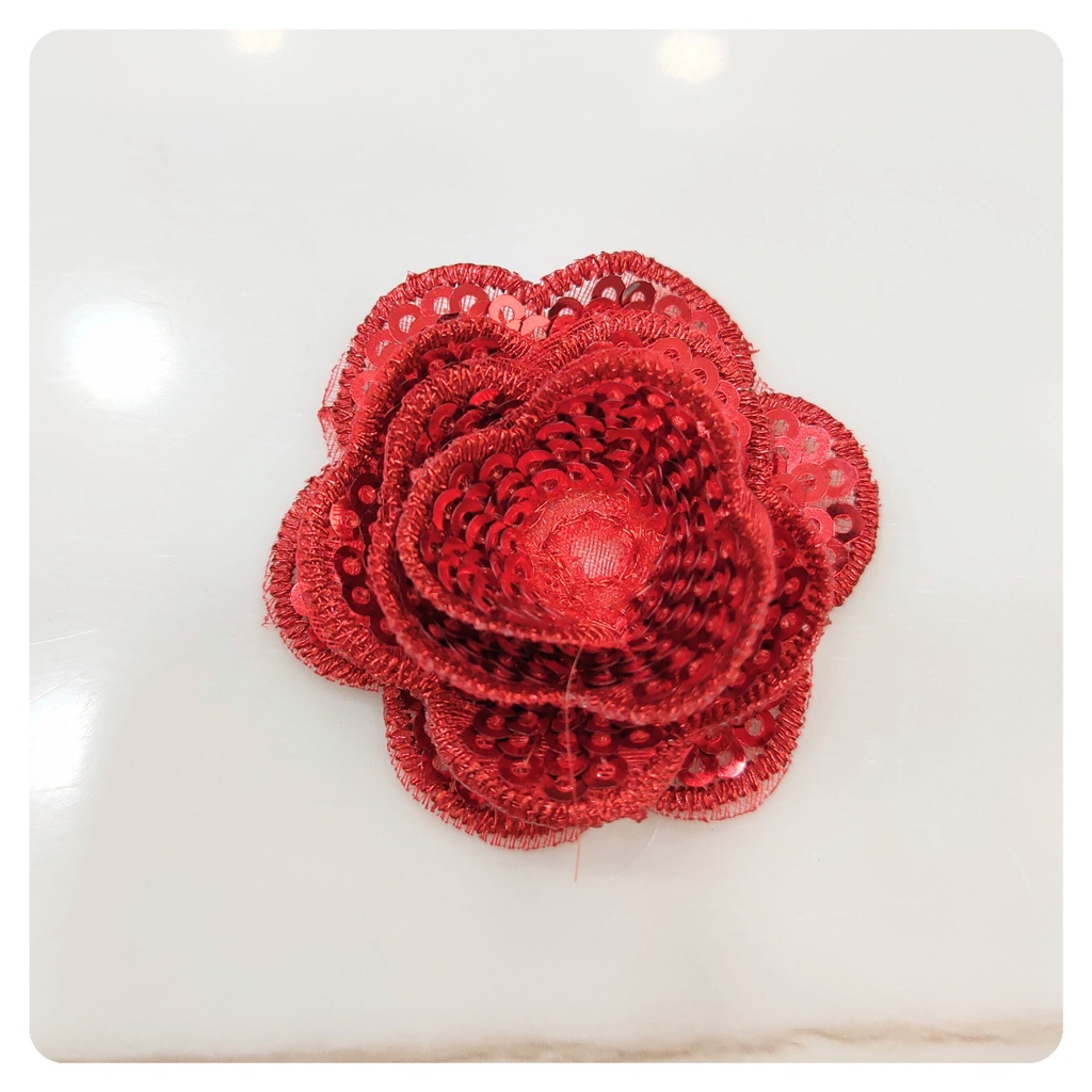 Miếng Dán Ủi Thêu Hình Hoa 3D 4CM Thời Trang
