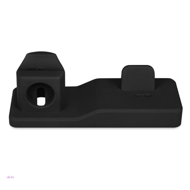 Giá Đỡ Bằng Silicon 3 Trong 1 Cho Apple Watch X XS MAX 6 7 8