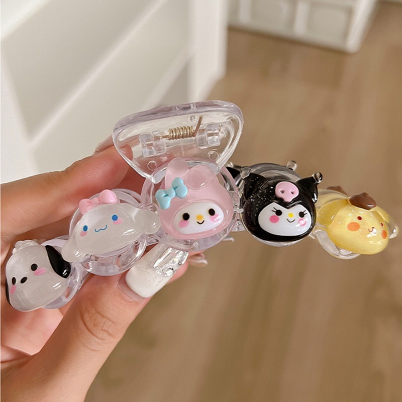 Kulomi Yugui Kẹp Tóc Đuôi Ngựa Trong Suốt Hình Chú Chó Hoạt Hình Ngọt Ngào