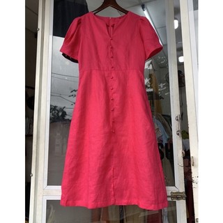 Đầm linen tưng premium khuy bọc