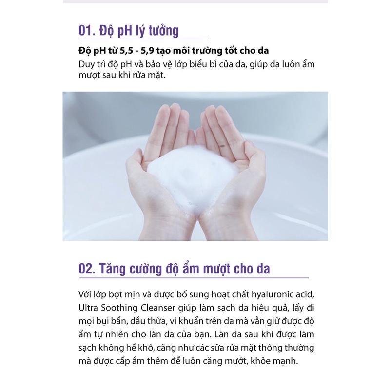 Sữa rửa mặt Dermafirm - Hydra Cleanser R4 Perilla Purple  phục hồi cho da tổn thương giãn mao mạch