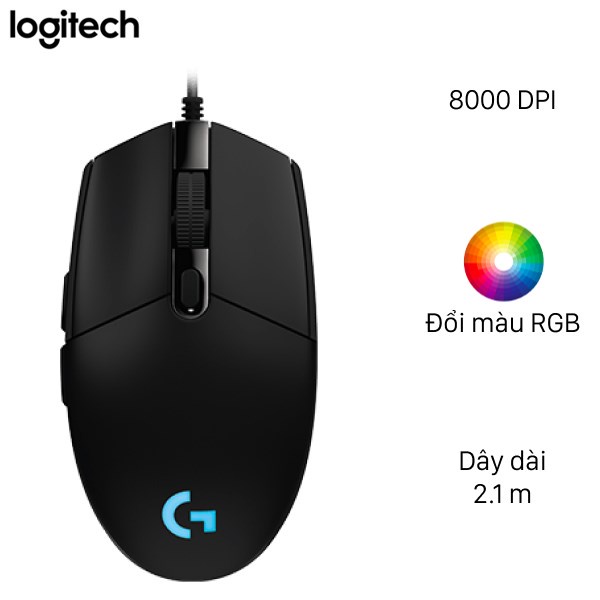 Chuột máy tính có dây logitech g102 8000dpi 1ms chất lượng cao