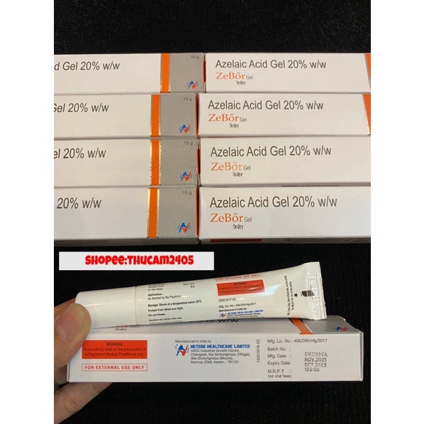 Gel Zebor 20% azelaic giảm mờ thâm ,mụn .