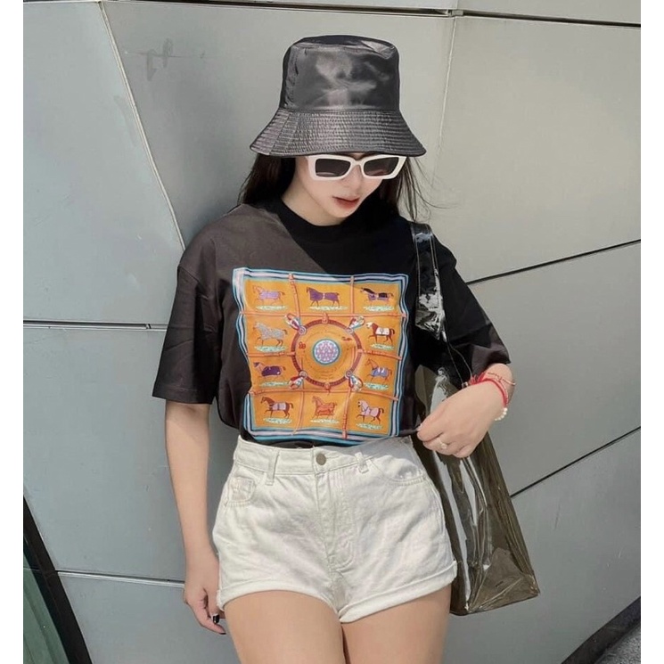 Áo phông nữ form rộng giấu quần cao cấp, áo thun nam nữ - chất cotton mát, mịn 40kg _ 70kg