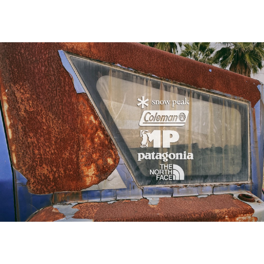 1PC DOD Car Kính chắn gió phía sau Dán Helinox CHUMS Xe cắm trại ngoài trời Phụ kiện trang trí Hộp lưu trữ Snow Mountain Bata Decal