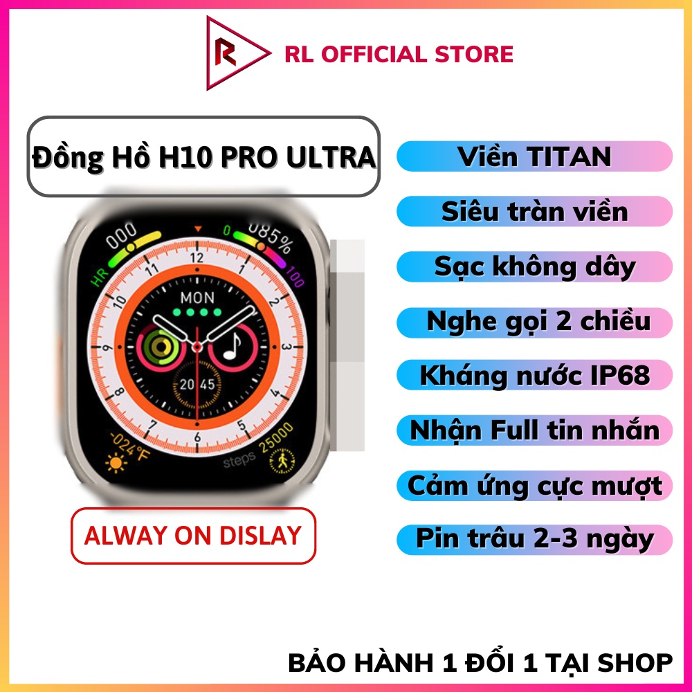 Đồng Hồ Thông Minh Sr8 Ul.tra - H10 Pro Ultra - Nghe Gọi, Nhận Tin Nhắn, Theo Dõi Sức Khỏe