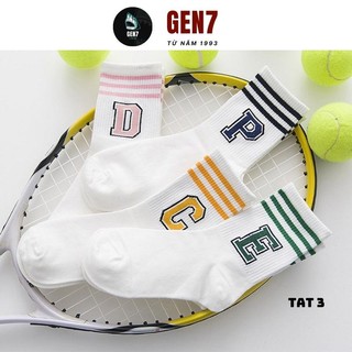 Tất nam nữ cổ ngắn hoạ tiết cute cotton vớ nam nữ cổ ngắn hoạ tiết gen7 shop TAT 03