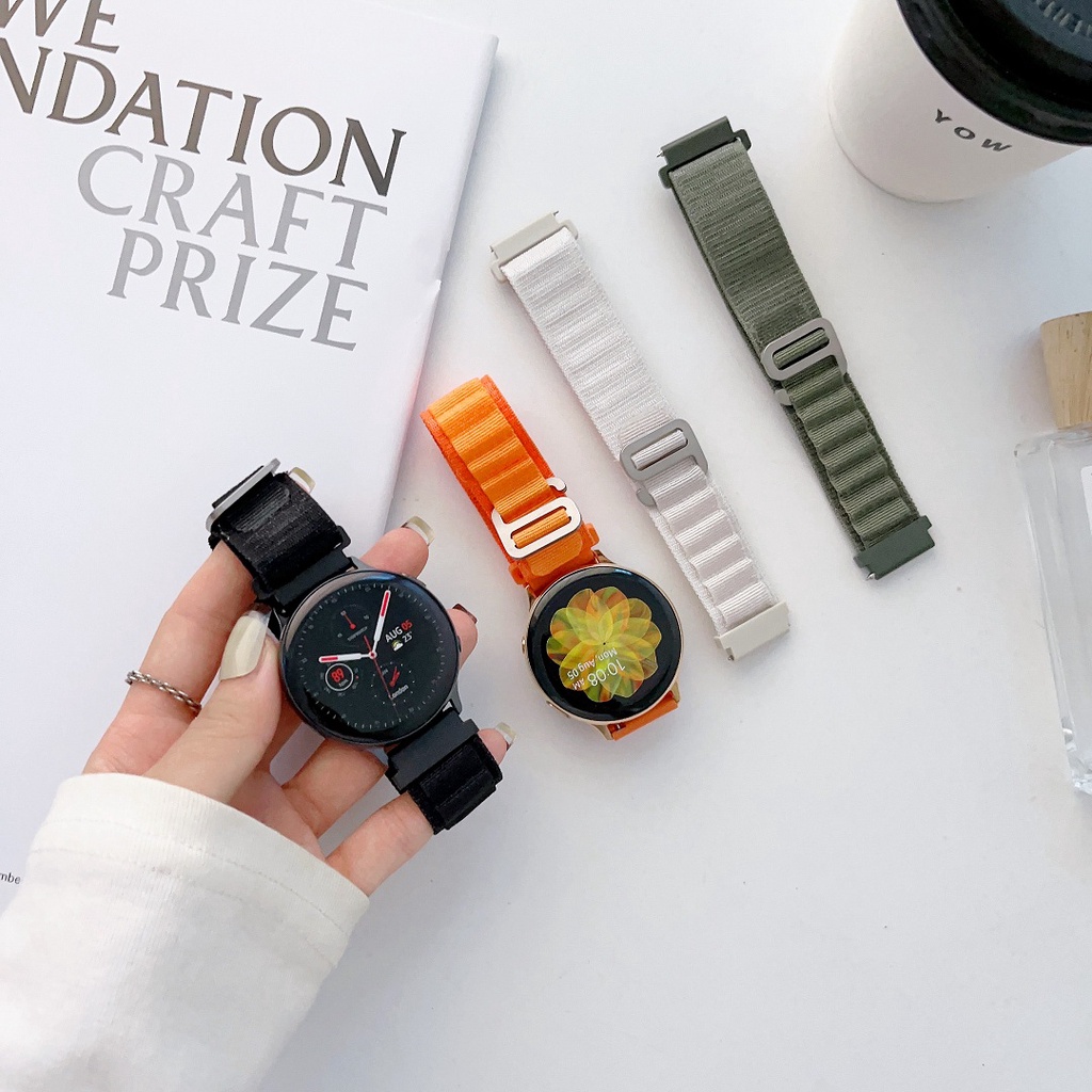 HUAWEI Dây Nylon Alpine Cho Đồng Hồ Thông Minh Samsung Galaxy watch 4 5Pro active 2 Gear S3 correa GT 2 3 22mm 20mm