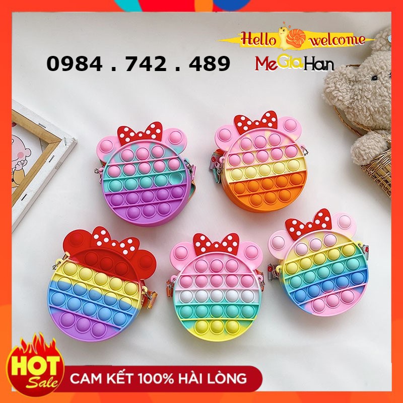 Túi Đeo Chéo Cho Bé Túi POP IT Đeo Chéo Giá Rẻ Cho Bé Gái Giảm căng Thẳng Bóp Bong Bóng Chất Liệu Bằng Sillicon