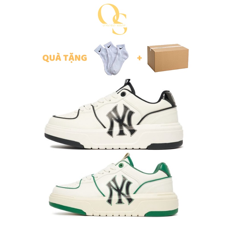 Giày MLB NY Chunky Liner Đen, Xanh - Giày Thể Thao Nam Nữ MLB NY 2 Màu Đế Tăng Chiều Cao 4cm Full Box Bill