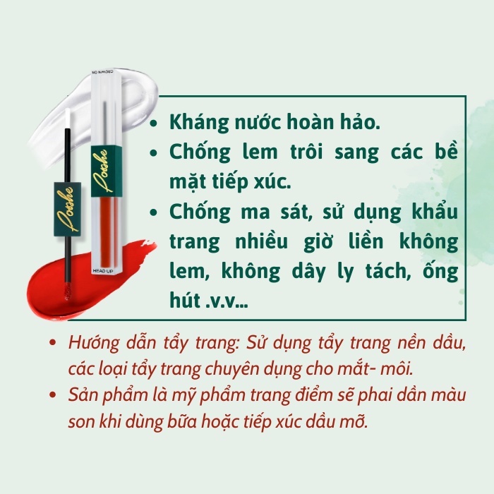 Son Siêu Lì 2 Đầu POSSHE P901 - Đỏ Cam Bền Màu 16h