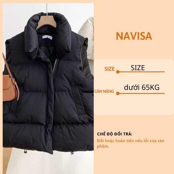 áo phao gile ba lỗ form rộng phong cách hàn quốc NAVISA M459