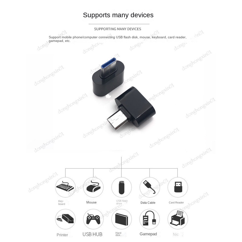 Đầu Đọc Thẻ OTG Chuyển Đổi usb2.0 Sang type-c micro Android v8 tpc