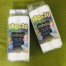 Bông Tẩy Trang Mihoo Bông Tròn Túi 200 Miếng Mermaid Cotton Pads -100% Cotton Tự Nhiên Độ Co Giãn Cao
