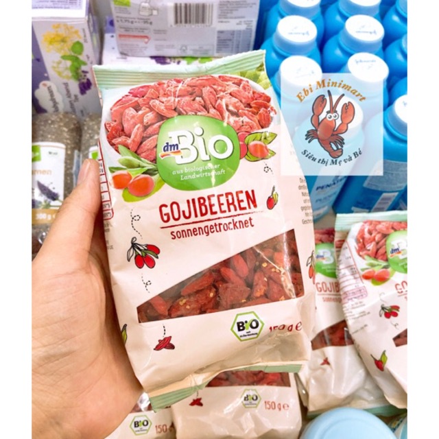 Hạt kỳ tử hữu cơ organic DM Bio Goji Beeren Đức 150g tốt cho sức khoẻ &amp; trẻ nhỏ - Gemizy Shop