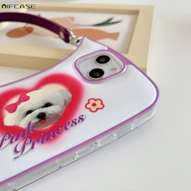 Ốp Điện Thoại Dạng Túi Xách Hình Cún 3D Có Dây Đeo Chống Sốc Cho iPhone 14 Plus 14 13 12 11 Pro Max