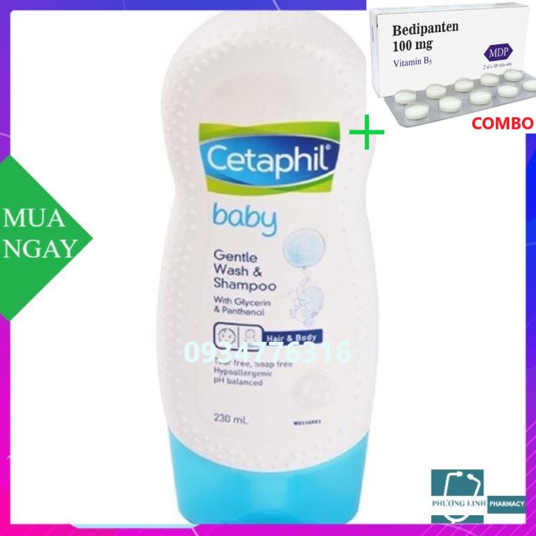 Combo Bedipanten 100mg +  Sữa tắm gôi toàn thân cho be CETAPHIL