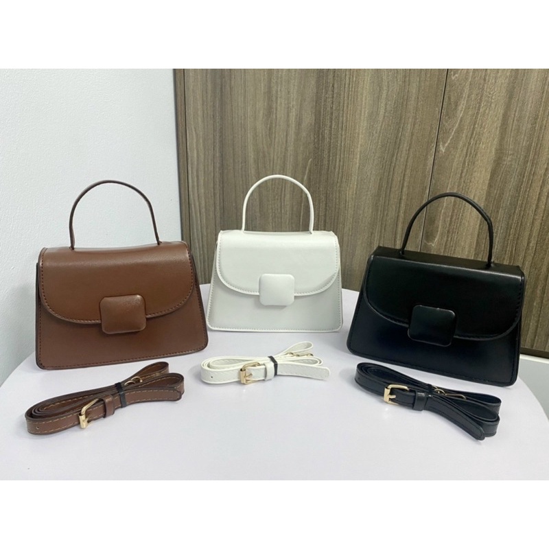 Túi xách nữ phong cách hàn quốc đeo chéo cầm tay khoá vuông đẹp HT249