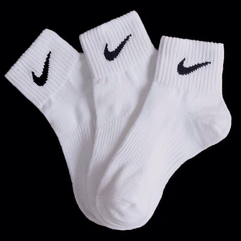 Tất Vớ Nike Trắng Đen Thể Thao Cổ Ngắn Cổ Trung Cổ Cao Nam Nữ Vải Dệt Kim SUM Sneaker