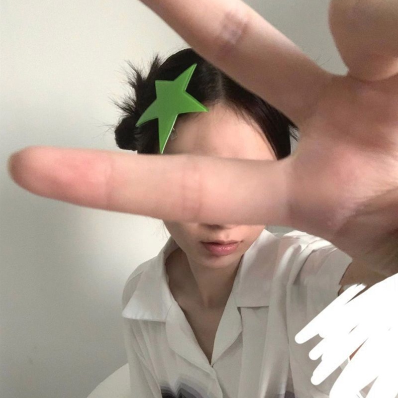 Kẹp Tóc Nhựa Hình Ngôi Sao Chống Trượt Dành Cho Nữ