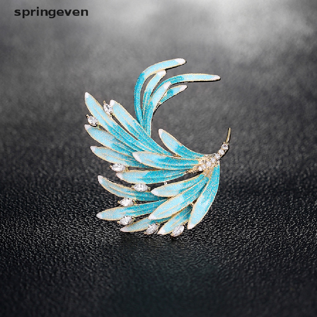 Trâm Cài Áo Hình Chim Phượng Hoàng Đính Pha Lê Tráng Men Thời Trang Cho Nữ