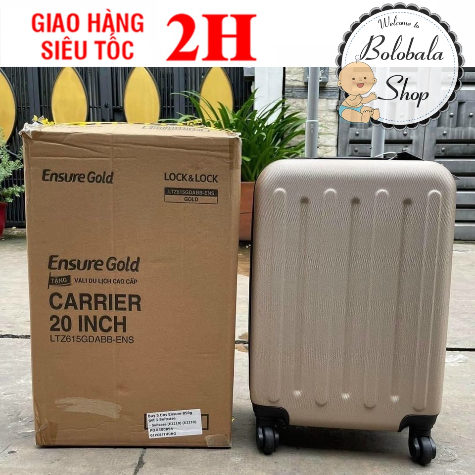 Vali kéo Lock&amp;Lock LTZ615 Travel Zone 20inch chống trầy xước tặng kèm áo bảo vệ (quà tặng từ Ensure Gold)