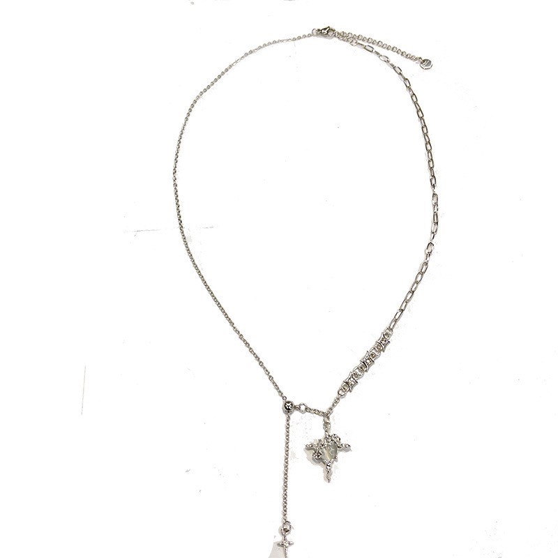 Vòng cổ Mặt Hình Ngôi Sao Đính Đá Opal Sang Trọng Phong Cách Harajuku Hàn Quốc