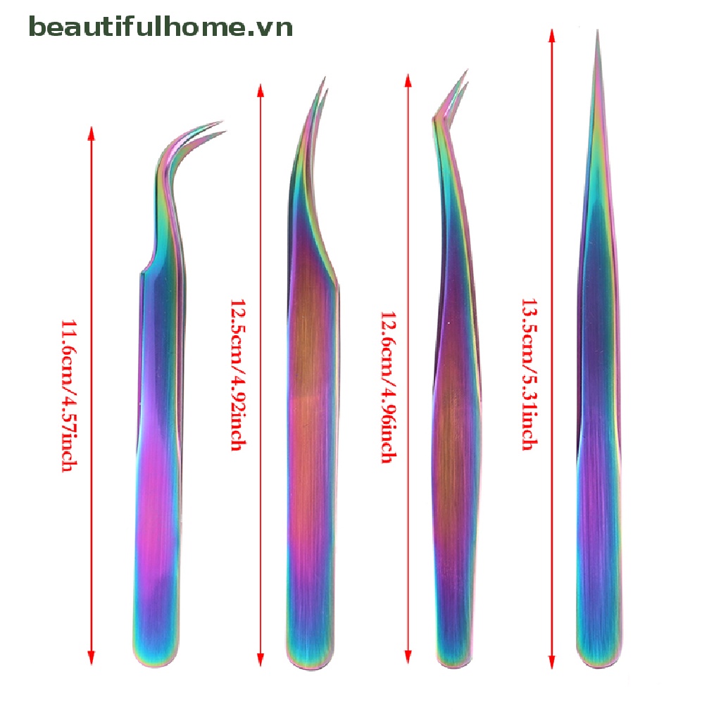 1 Nhíp Gắp Lông Mi Chuyên Nghiệp Bằng Thép Không Gỉ Nhiều Màu Sắc