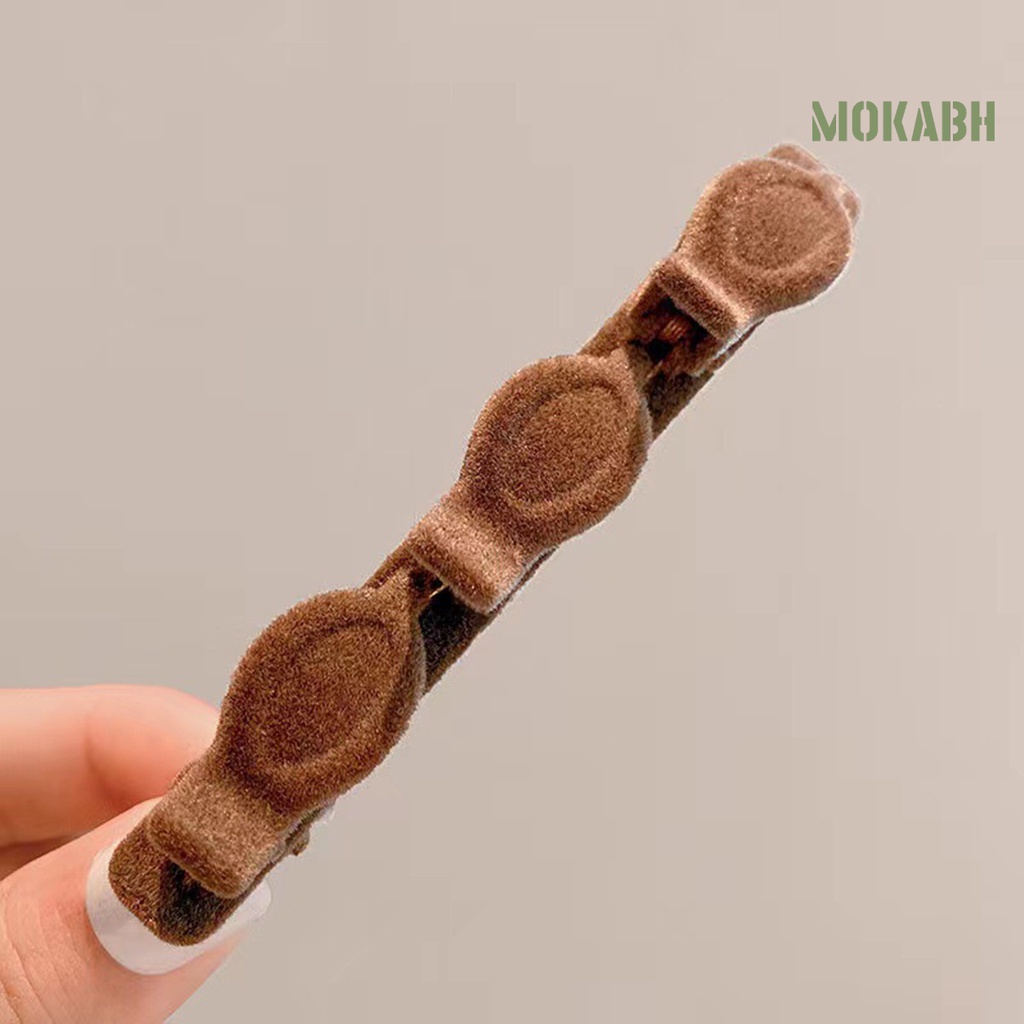 Kẹp Tóc Hai Lớp Bằng Vải Nhung Phong Cách Hàn Quốc Thanh Lịch