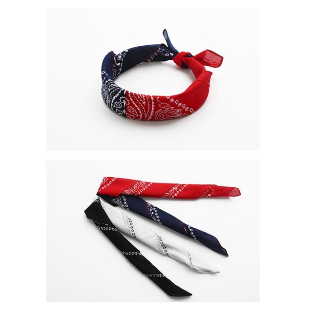 Khăn bandana phối 2 màu cá tính