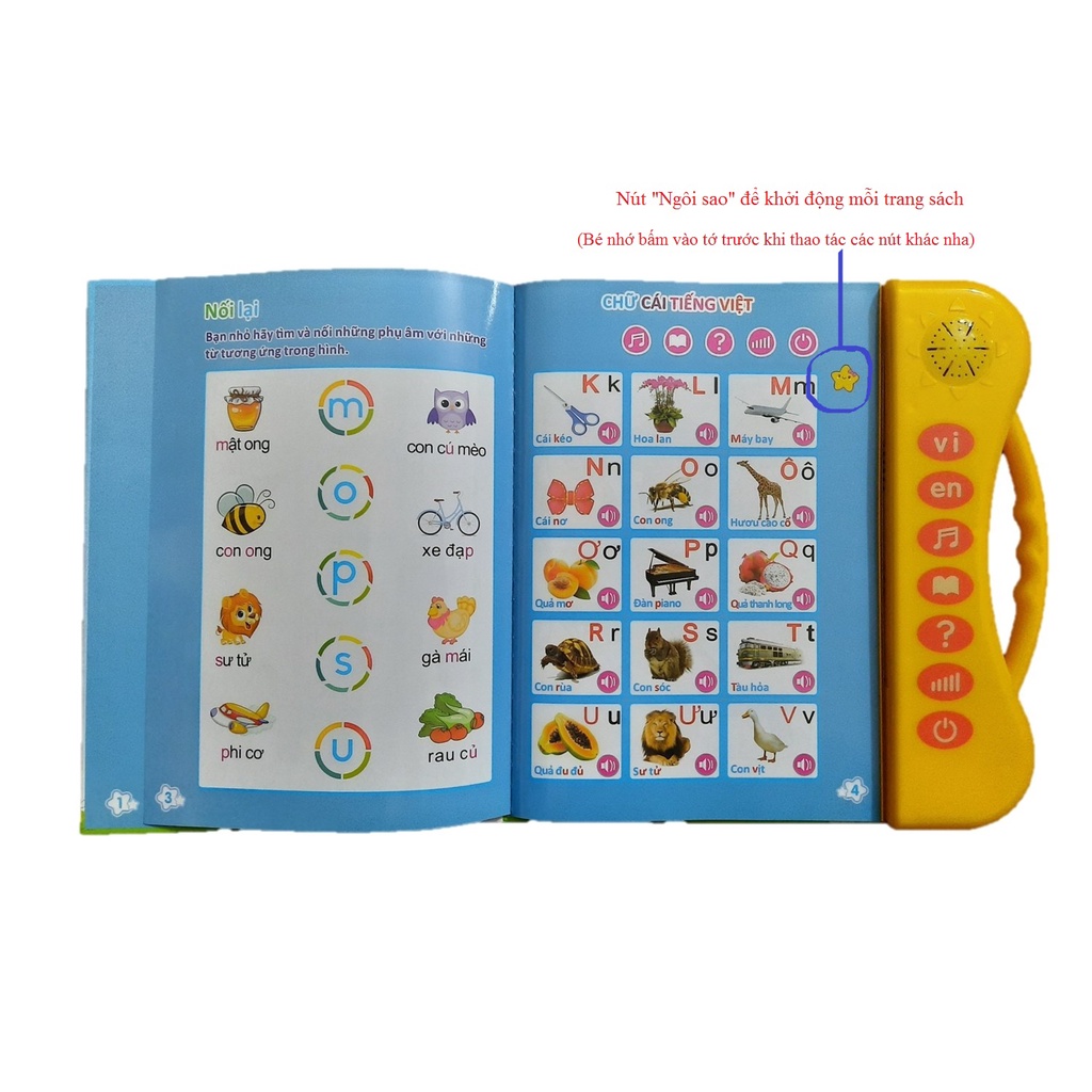Sách Nói Điện Tử Song Ngữ Anh-Việt Giúp Trẻ Học Tốt Tiếng Anh Dành Cho Trẻ Từ 1-7 Tuổi - Phiên Bản Mới Nhất