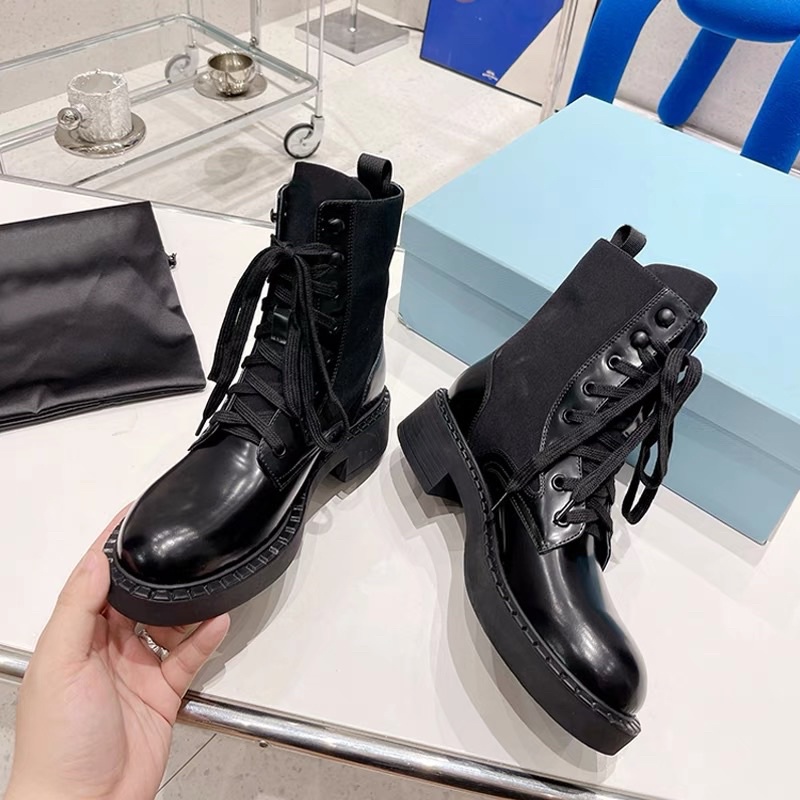 Giày Boot ( bốt ) cột dây chiến binh ngầu chất Pradaaa