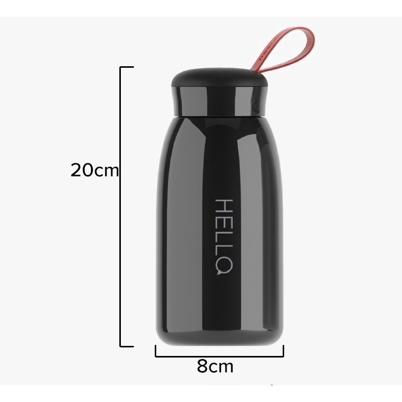 Bình nước giữ nhiệt HELLO 520ml, chất lượng cao ruột inox 304 Giữ nhiệt 6-8 tiếng