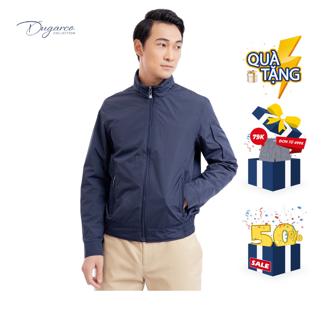 Áo khoác jacket DUGARCO nam hai lớp dù cao cấp cản gió, giữ nhiệt 218JM22003