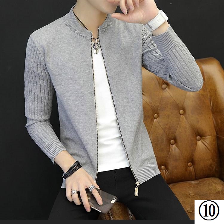 Áo Khoác Len Nam Có Khóa Kéo Thời Trang Hàn 2018