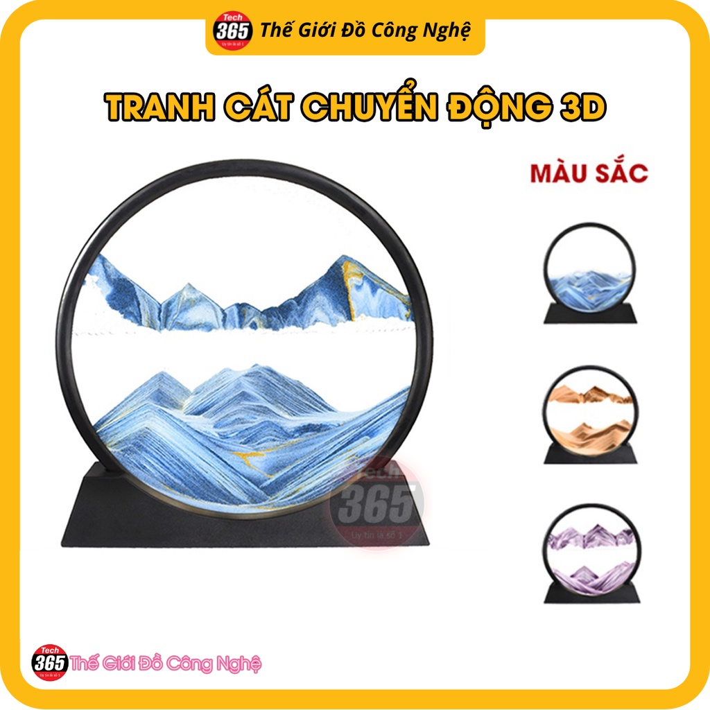 Tranh Cát Chảy Chuyển Động 3D Trang Trí Hình Tròn Trang Trí Bàn Làm Việc, Để Bàn, Decor Cực Chill, Làm Quà Tặng Cao Cấp