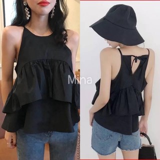 Áo cổ yếm tầng bèo xinh xắn