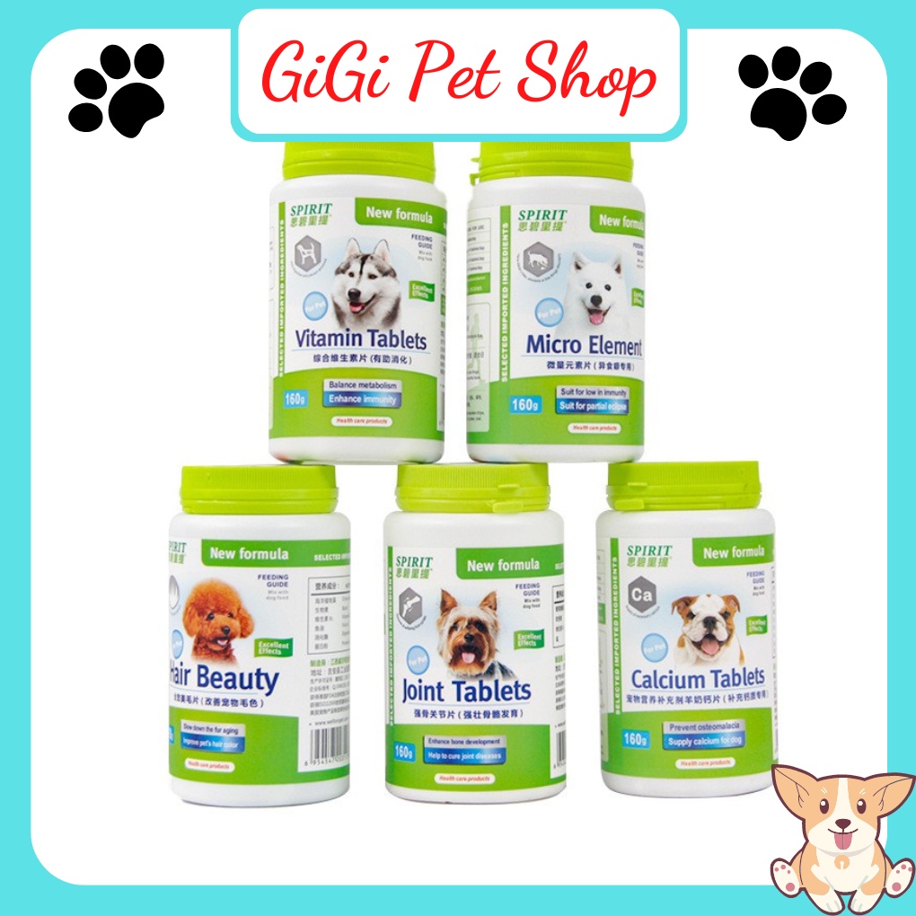 Viên Nhai Spirit bổ sung dinh dưỡng cho thú cưng chó canxi khoáng dưỡng đẹp lông da vitamin tiêu hóa - GiGi Pet Shop